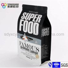 Bolsa de plástico de embalaje de alimentos para animales de compañía con Ziplock